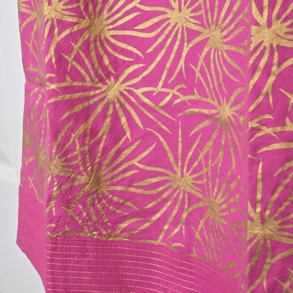 NWT Gretchen Scott Designs Women's Pink Metallic Starburst Cotton Dress Small - Picture 6 of 8